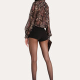 Melani Silk Chiffon Bow Blouse
