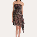 Melani Silk Chiffon Bustier Dress