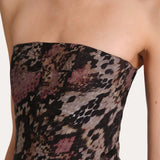 Melani Silk Chiffon Bustier Dress