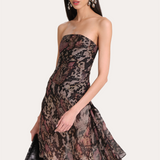 Melani Silk Chiffon Bustier Dress