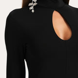 Raven Keyhole Midi Dress