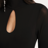 Raven Keyhole Midi Dress