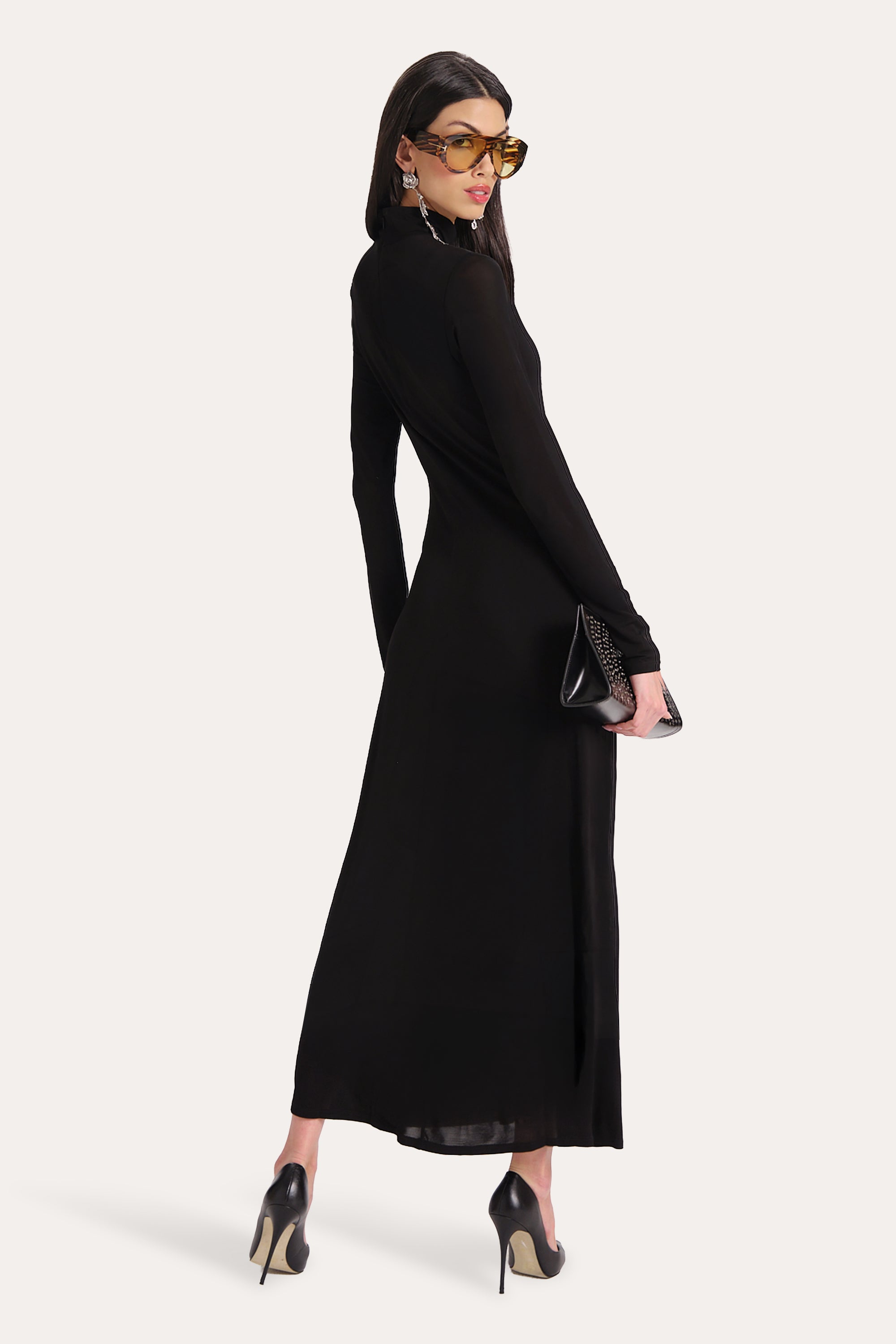 Raven Keyhole Midi Dress