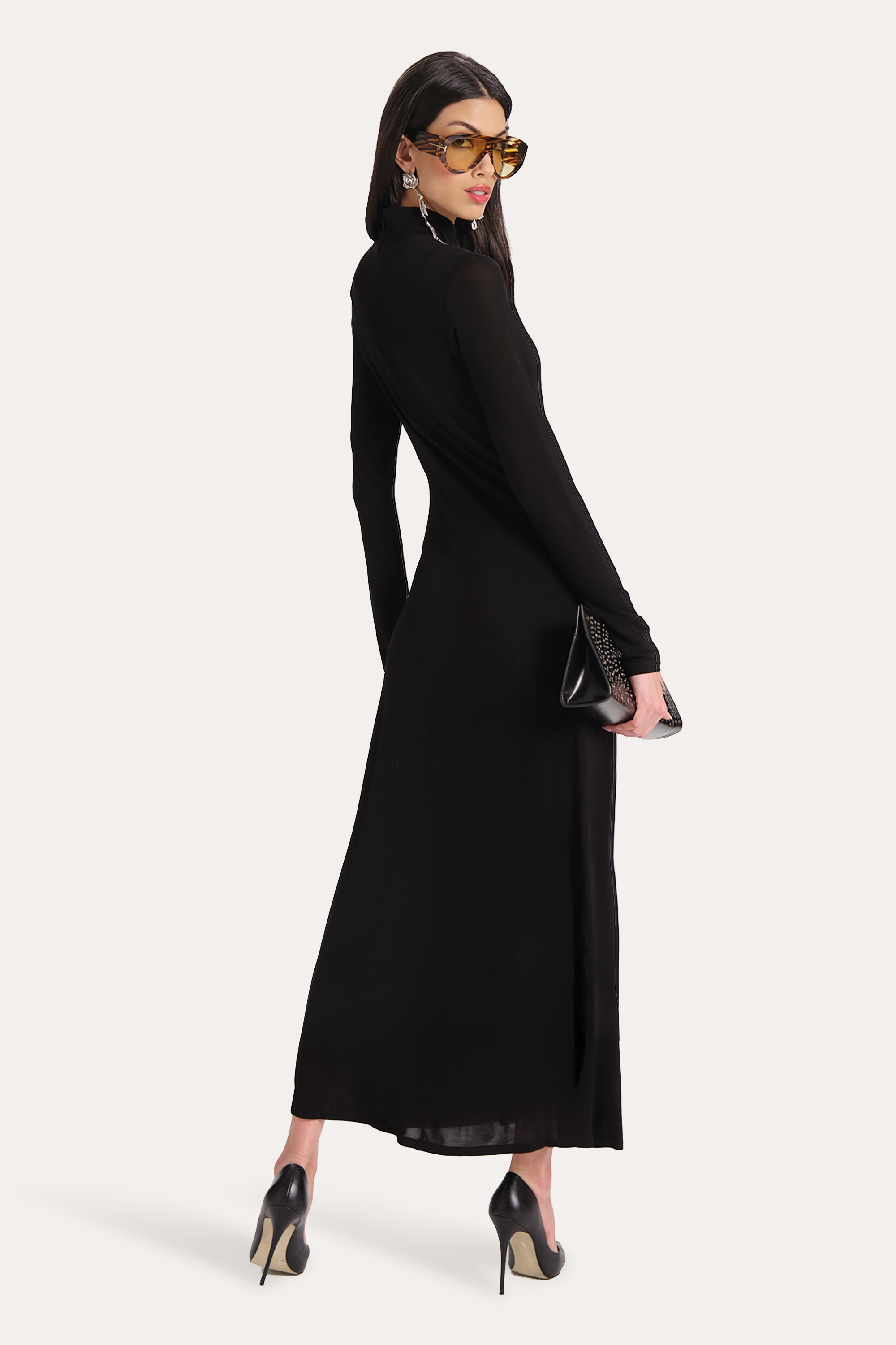 Raven Keyhole Midi Dress