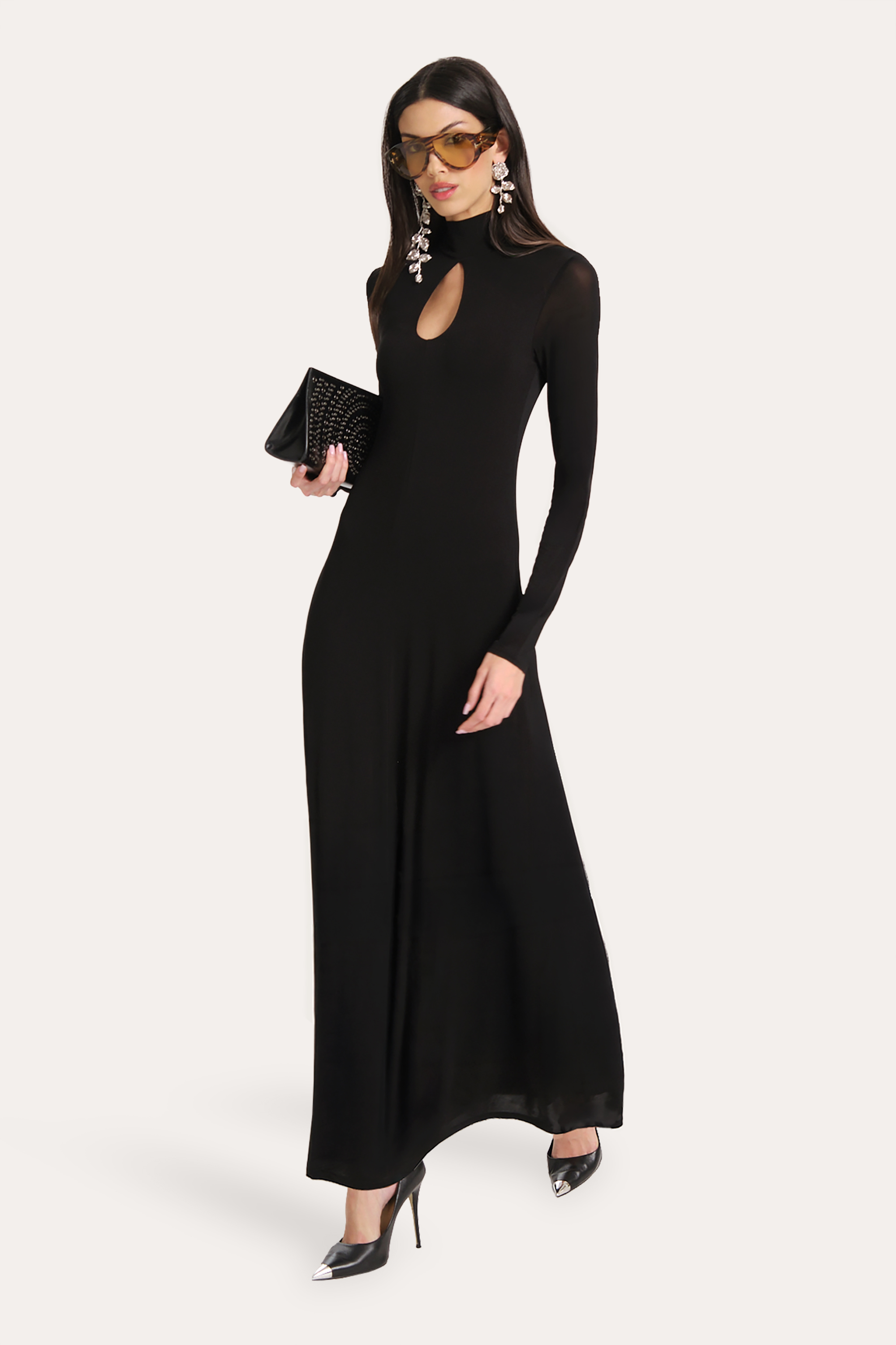 Raven Keyhole Midi Dress