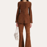 Anouk Goat Suede Tailored Jacket