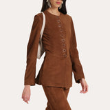 Anouk Goat Suede Tailored Jacket