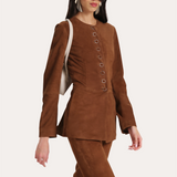 Anouk Goat Suede Tailored Jacket