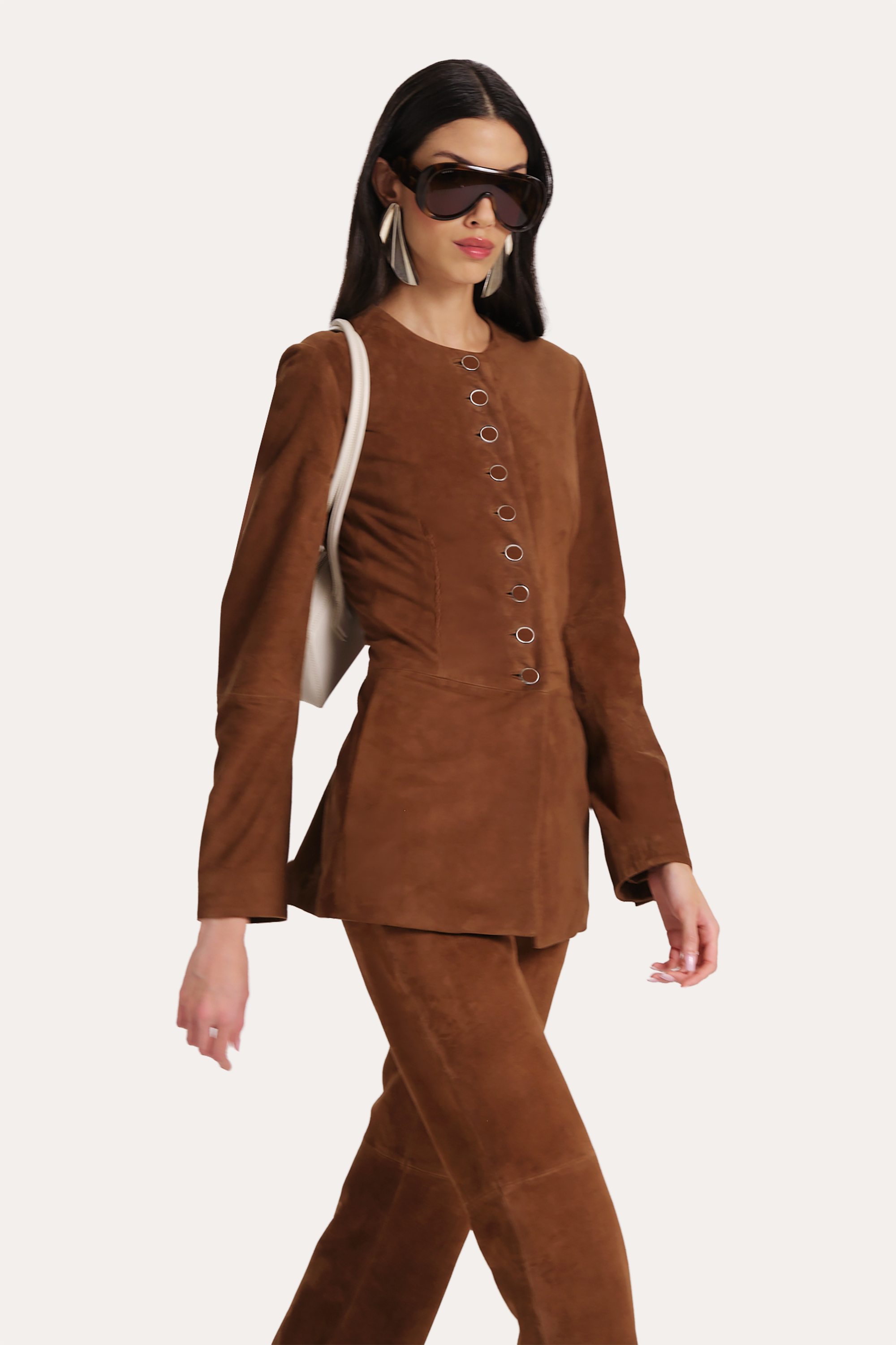 Anouk Goat Suede Tailored Jacket