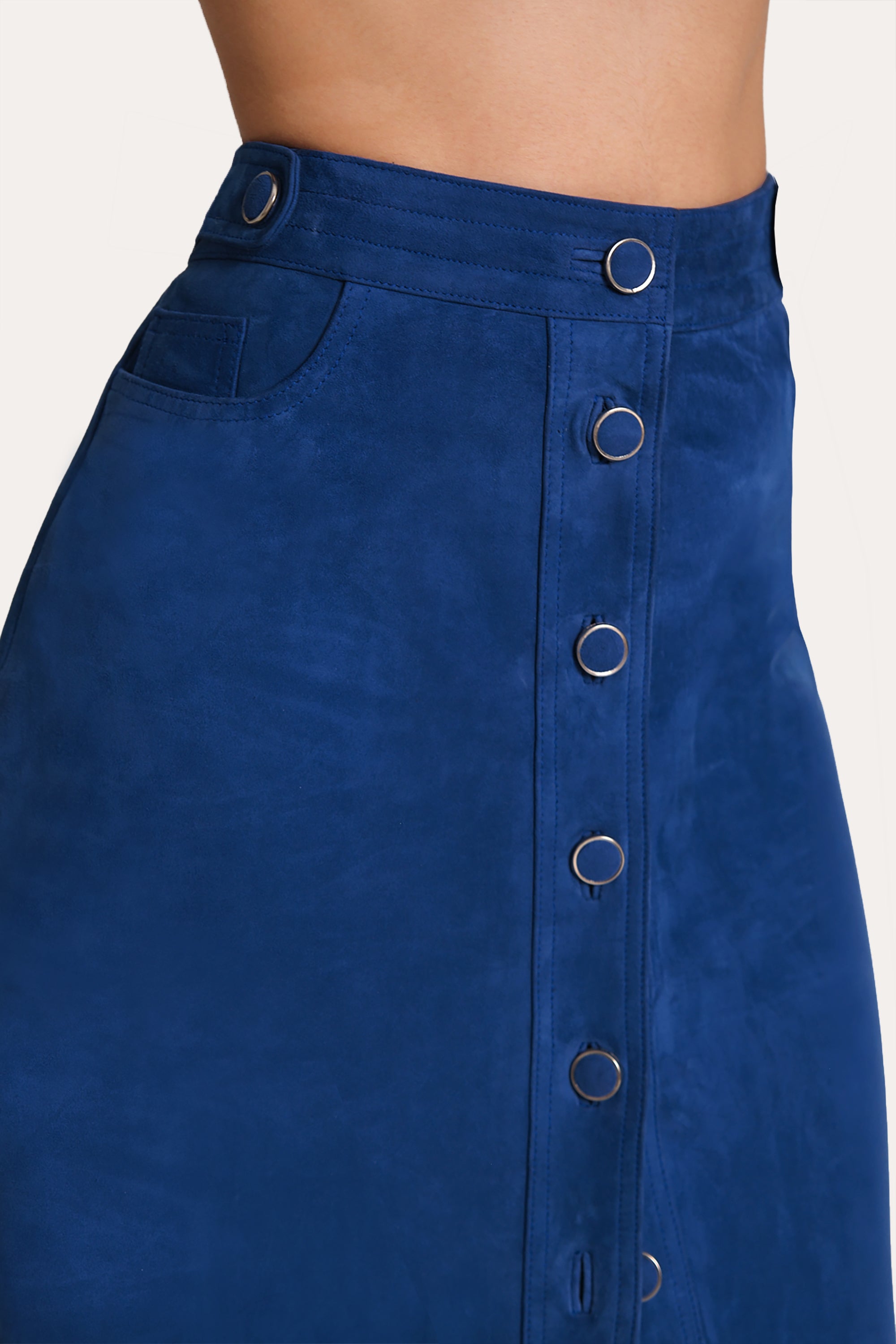 Althea Goat Suede Midi Skirt