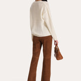 Anouk Goat Suede Flared Pants