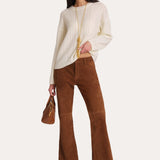 Anouk Goat Suede Flared Pants
