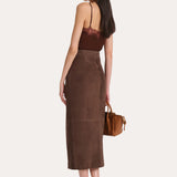 Althea Goat Suede Midi Skirt