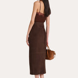 Althea Suede Midi Skirt