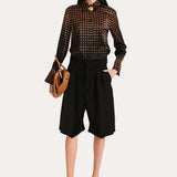 Morgan Silk Charmeuse Dot Shirt