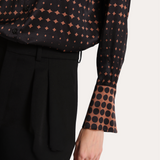 Morgan Silk Charmeuse Dot Shirt