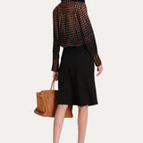 Morgan Silk Charmeuse Dot Shirt