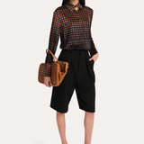Morgan Silk Charmeuse Dot Shirt