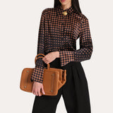 Morgan Silk Charmeuse Dot Shirt