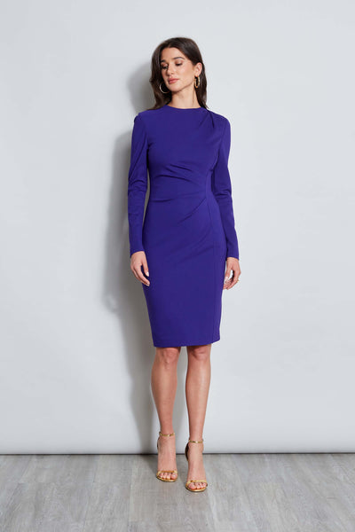 Ruched Long Sleeve Knit Dress Image 2
