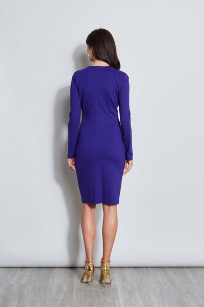 Ruched Long Sleeve Knit Dress Image 5