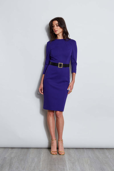 Chain Belt Dart Dress Image 1