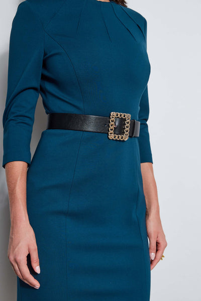 Chain Belt Dart Dress Image 6