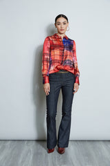 Silk Digital Plaid Shirt