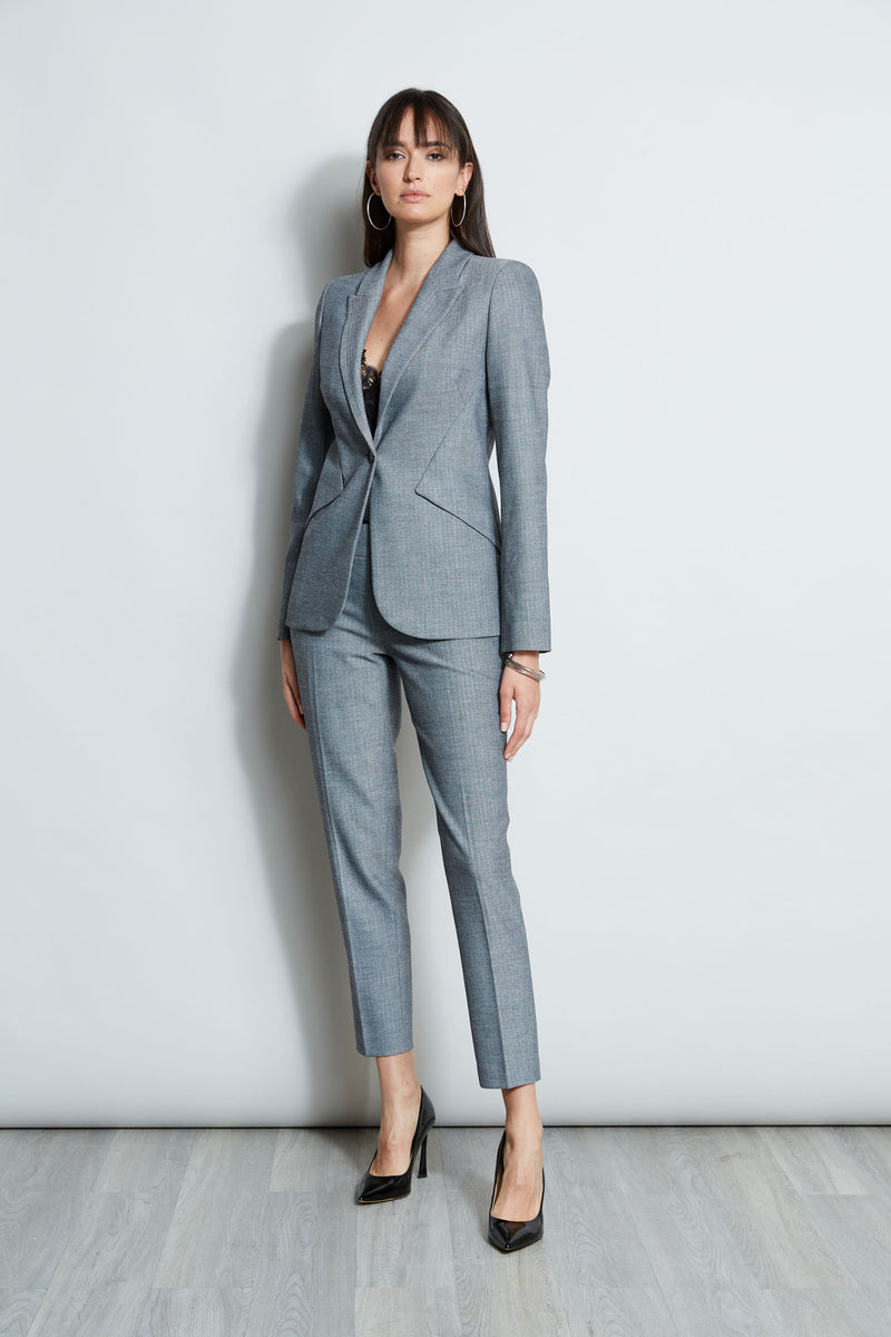 Herringbone Slim Pant – Elie Tahari