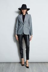 Herringbone Panel Blazer