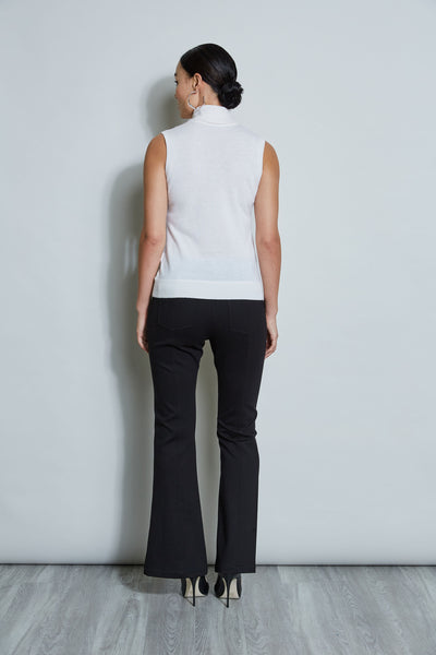 Sleeveless Satin Front Sweater Image 4