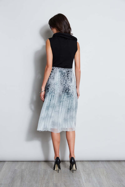 Silk Chiffon Pleated Cheetah Skirt Image 7