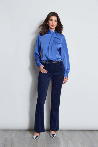 Silk Draped Neck Shirt Image 3