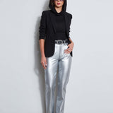 Metallic Stretch Twill Jeans