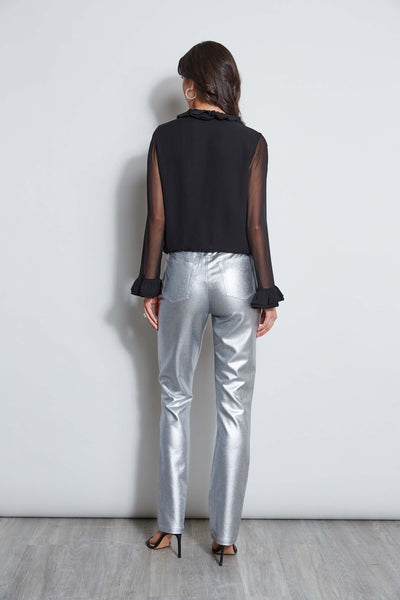 Metallic Stretch Twill Jeans Image 6