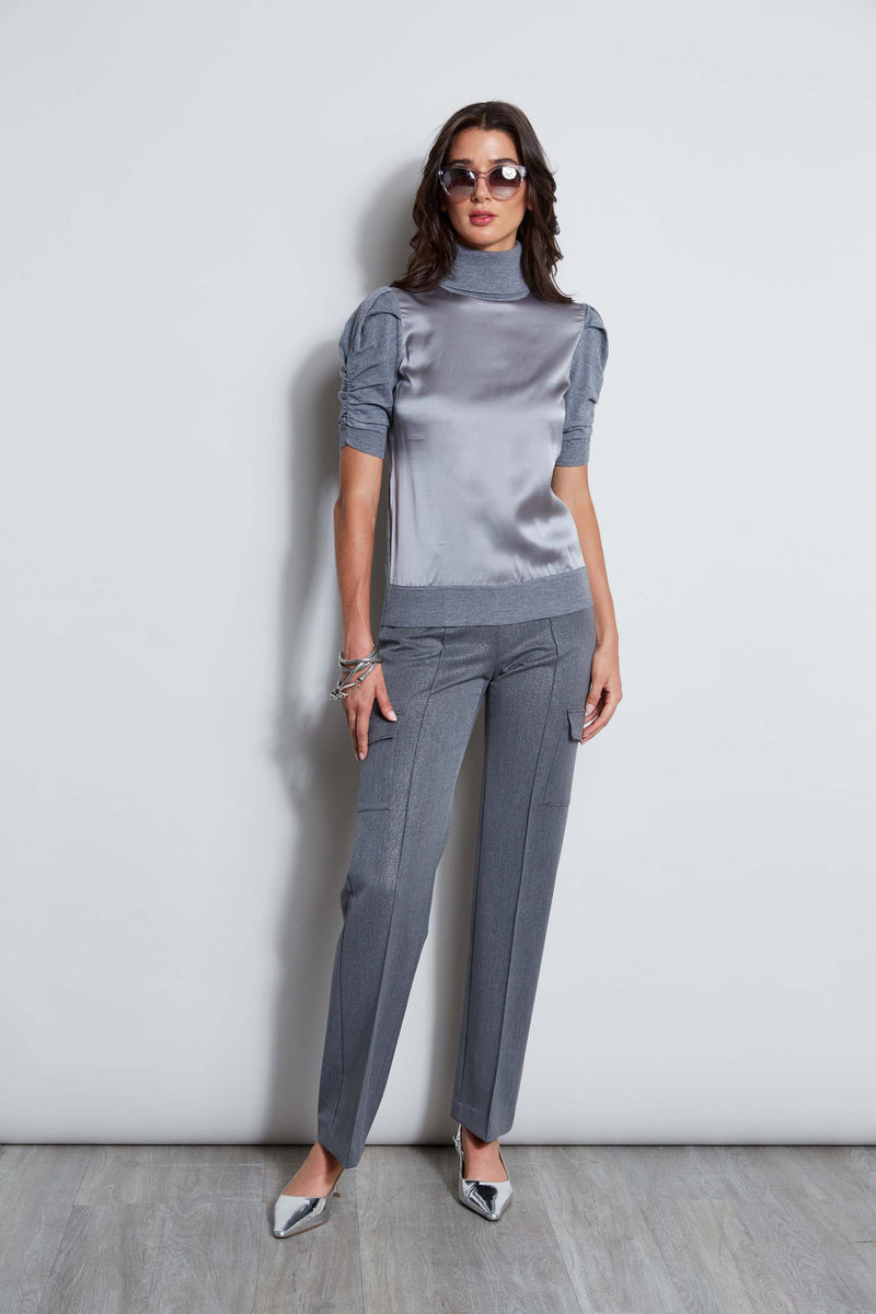 Satin Front Sweater