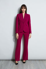 Notched Collar Panel Blazer