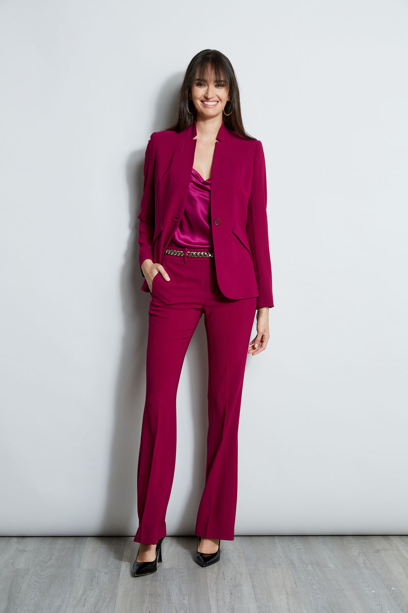 Notched Collar Panel Blazer