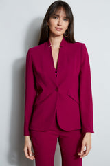 Notched Collar Panel Blazer