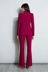 Notched Collar Panel Blazer
