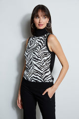 Silk Zebra Print Sweater