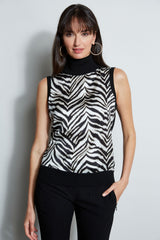 Silk Zebra Print Sweater