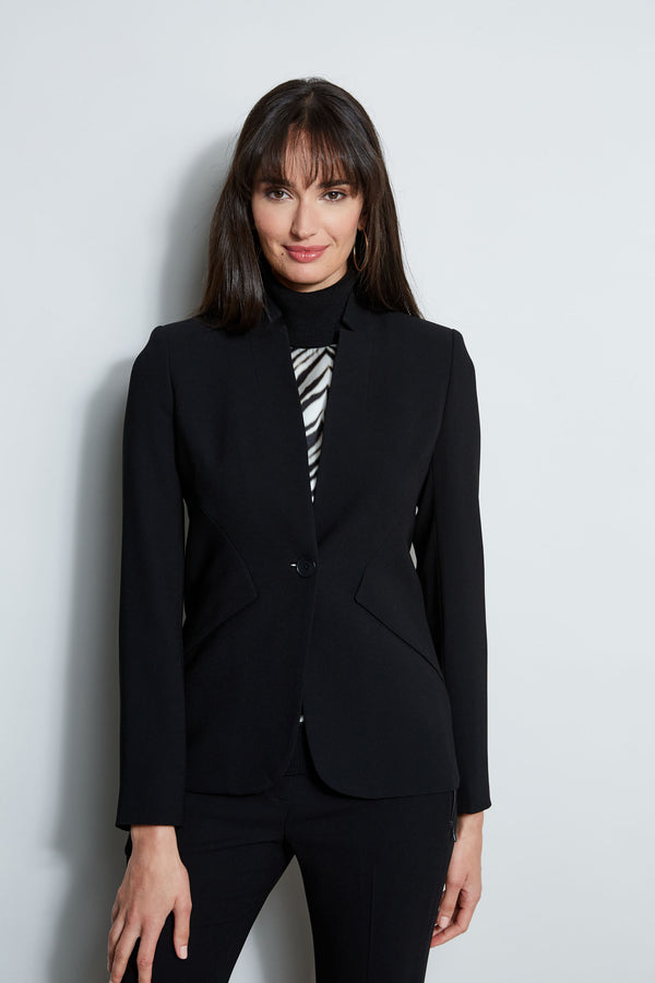 Notched Collar Panel Blazer