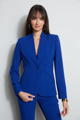 Notched Collar Panel Blazer