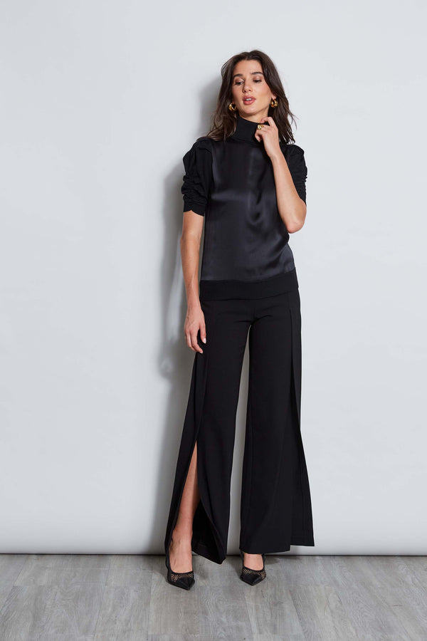 Satin Front Sweater