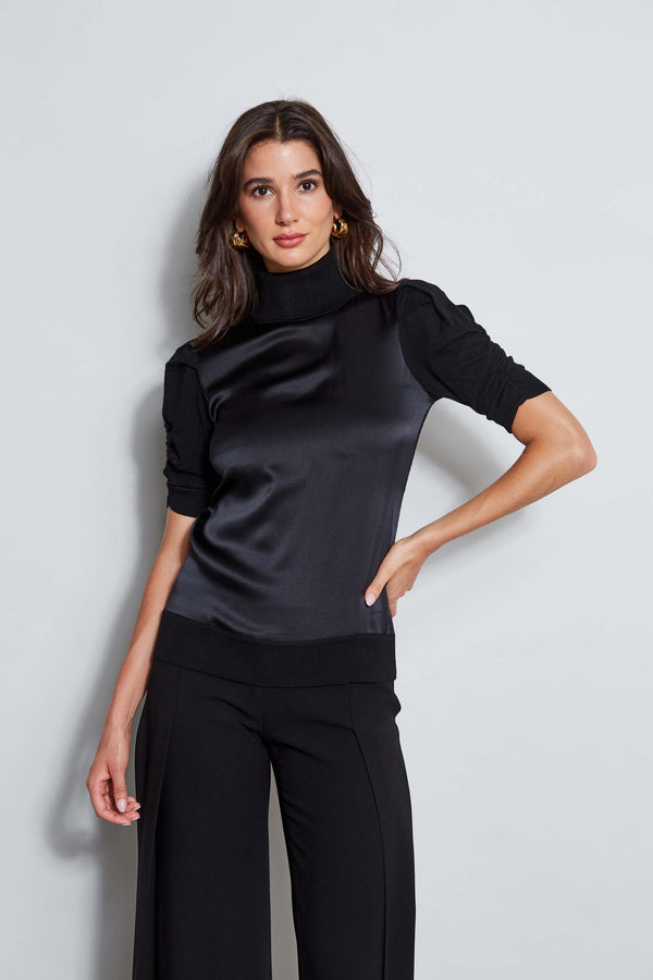 Satin Front Sweater