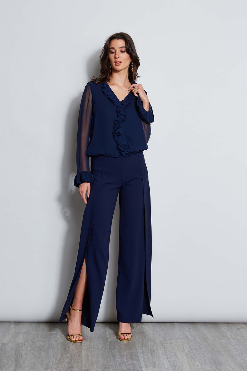 Ruffle Silk Shirt