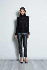 Flocked Velvet Jersey Knit