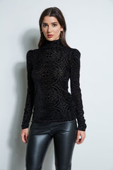 Flocked Velvet Jersey Knit