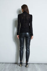 Flocked Velvet Jersey Knit